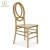 Import Stackable hotel furniture chair round square wedding metal gold phoenix wedding chair from China