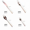 Stainless Steel Colored 180 Metal Handle Cutlery Rose Gold Flatware