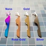 Stainless Steel False Lash Tweezers, Custom Private Label Eyelash Tweezers