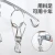 Import Stainless steel sock rack curved 6 /8 / 10 /20 clip windproof hanger multi pant hangers with clips YJ-011 from China