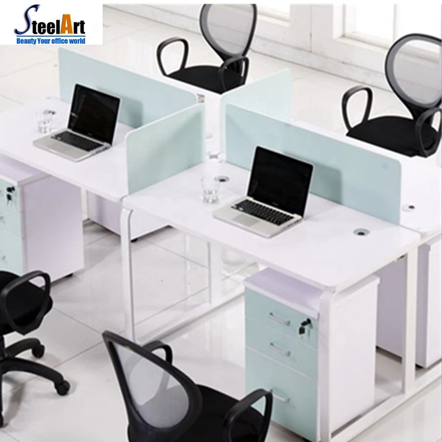 standard sizes of office workstation modern 4 person office workstation