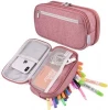 Stationery Organizer Large Capacity Pen Case Pencil Bag  with Zipper Pen Holder for School