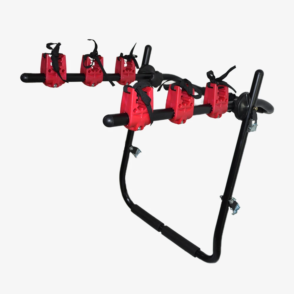 steel car rear mounted bike rack bicycle carrier for 3 bikes
