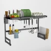 Storage Holders Organizer Stand Kitchen Over The Sink Stainless Dish Drying Rack