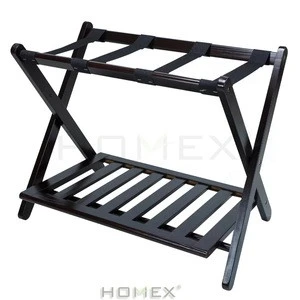 Stylish Bamboo Luggage Rack with Shoe Shelf/Homex_BSCI