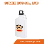Sublimation Aluminum sipper water bottle with normal Sport cap - 400ml, white color or silver color