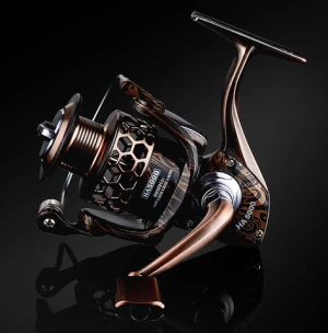 Superior 17+1BB Wholesale All Metal 5000 6000 7000 Saltwater Spinning Fishing Reel Hollow Decoration