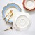 Import SY Dinnerware Blue With Gold Rim Porcelain Dinner Set Plate Ceramic Dishes For Wedding from China