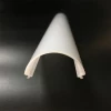 T12  milky polycarbonate pc extrusion led light tube cover top diffuser profile 38mm wide section custom made