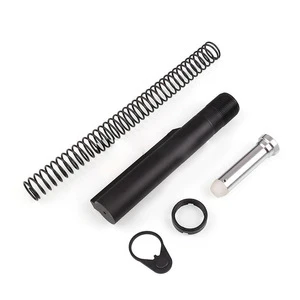Tactical 5 Items Combo AR15 Latch Mil-spec 6 Position Buffer Extension Tube Rod Assembly /Pistol Buffer Tube Kit
