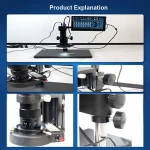 TBK-10A HD Electronic Display Mini Video Microscope with LED Lights 8 inch LCD Monitor for Phone Refurbishment