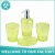 Import The Popular Plastic Yellow Toothbrush Holder Bath Mat Accessory 4Pcs Bathroom Set For Bathroom With Wholesale Price from China