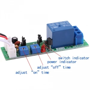 Timer Relay Delay Module Adjustable Cycle Timer Time On/Off Switch Relay Board Electrical Timing Relay Controller DC 5V 12V 24V