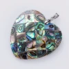 Top Quality Jewelry Heart Paua Abalone Shell Pendant Natural Abalone Shell Stone