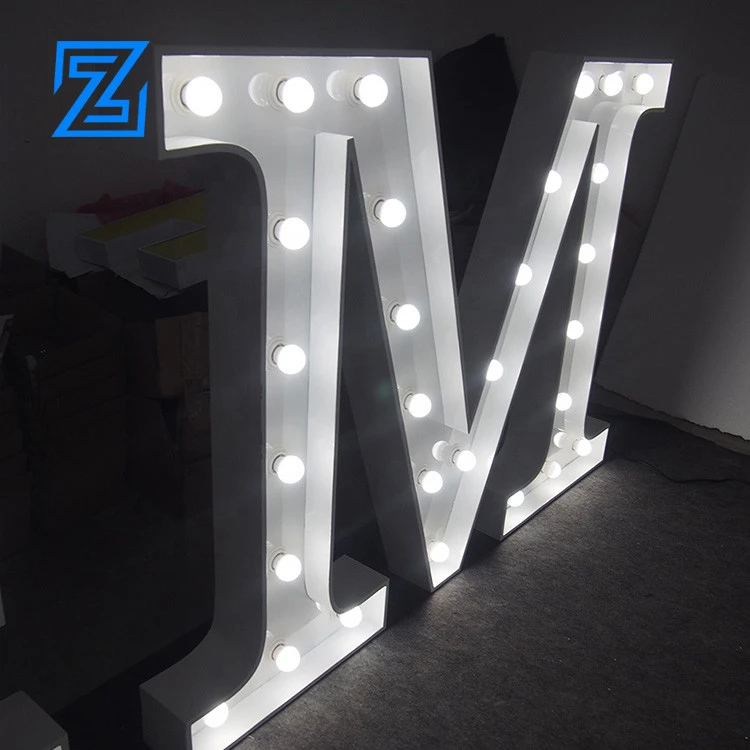 Top sale new design 3d led letters large letter sign marquee lights light up love sign