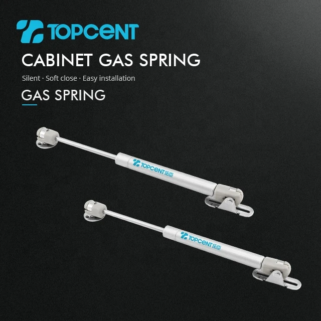 TOPCENT furniture silver grey kitchen lift up hydraulic soft close cabinet gas spring 60N 80N 120N for cabinet