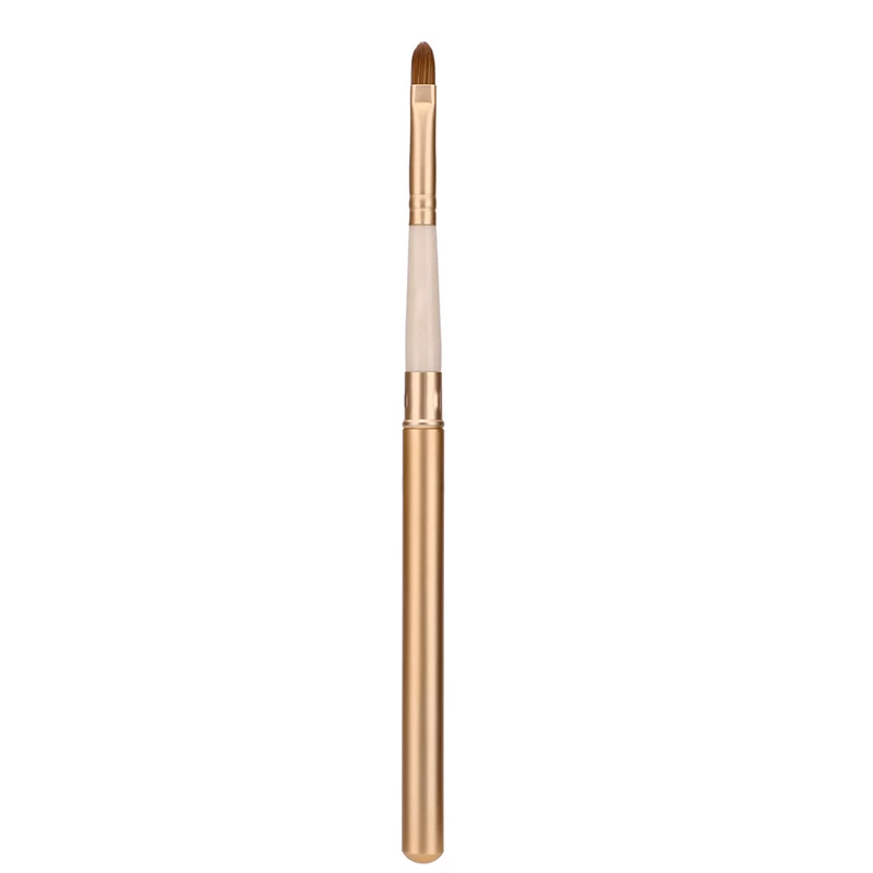Travel Or Gift Custom Retractable Lipstick Brush Solid Wood Single Lip Makeup Brushes