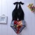 Import Two piece mom girls bikini sets sexy mother and daughter swimsuits floral print stripped family bathing suit from China