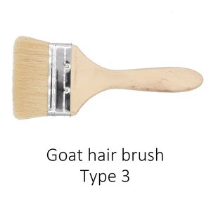 Type 3 Gold-Plated Tools Brush, Cleaning Bolosy, Goat Hair Wool Paint Brushes