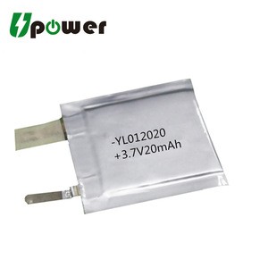 Ultra thin lipo Battery 012020 PL012020 3.7V 20mAh Lithium Polymer Battery 102020