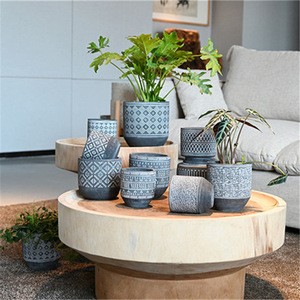 Unique handmade indoor decorative pots planters garden cement concrete pot planter
