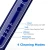 Import USB induction charging electric toothbrush IPX7 waterproof sonic toothbrush blue with 8 brush heads and travel case from China