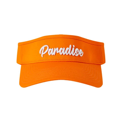 UV Protection Custom 3D Logo Visor Cap Orange Solid Color Empty Top Sun Visor Hat Caps