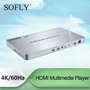 V2.0 full HD HDR media player 3D HDD 10-ways HDMI media player