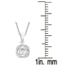 V3 Jewelry 925 Sterling Silver with Square Shape Natural White Topaz Twisted Wire Pendant with 18&quot; Chain for Women