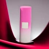 Valentine Gift Pink Gradient Metal Button-Pressed Luxury Lipstick Tube Custom Color Lipstick Container Empty Lipstick Packaging