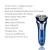 Import Voltage Universal Fit Water Proof Triple Rotary Double Ring Blade Shaving Head Electric Rechargeable Shaver For Men, US Plug from China