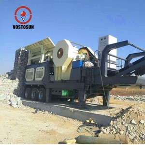 VOSTOSUN 41 ton 12000x2450x3950 AC Mobile Stone Jaw Crusher Price For Sale