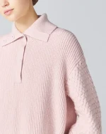 VSCOO loose 2024 women spring sweater lantern long-sleeved knit sweater solid color womens tops pullover knitwear