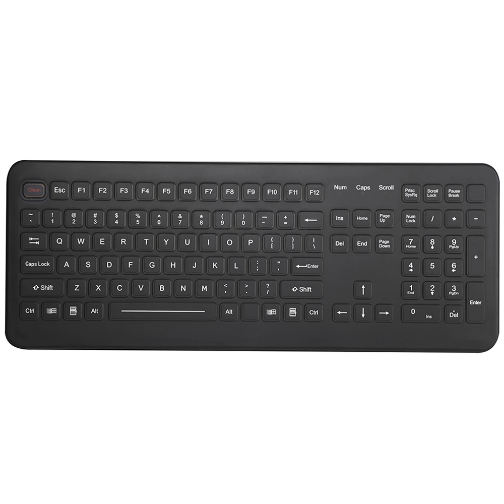 Washable Industrial Silicone Rubber Higienic Medical  Military Keyboard