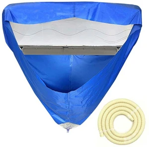 Water proof PVC bag for cleaning air conditioner with high quality material one piece design air conditioning washing cover