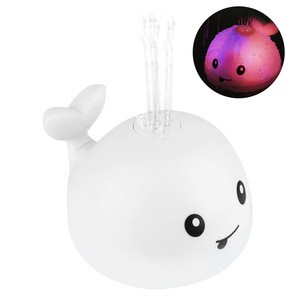 Water Spray Ball Automatic Induction Whale Cute Baby Bathroom  Shower Pool Kids Toys Light Music Water Spray Baby  Bath Toys