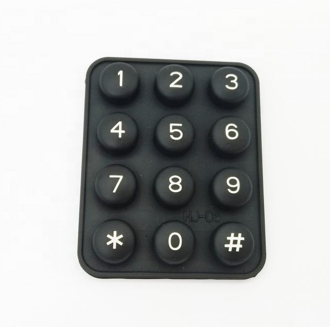 Buy Waterproof Conductive Custom Made 3*4 Key Silicone Rubber Keypad ...