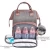 Import Waterproof recycle pink baby diaper bag nappy large multi pockets travel picnic mammy rucksack backpack with usb for mom and dad from China