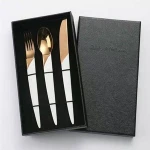Wedding gifts for guests flatware with gift box hot sale knife spoon fork set dinnerware set