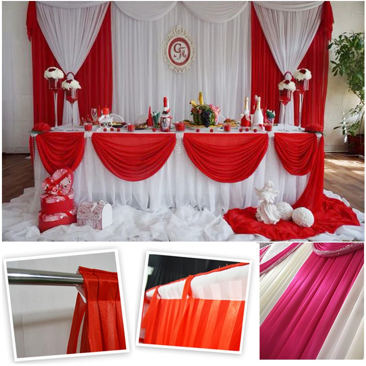 Wedding Supplies of Red and White Fall Backdrop for Indian Wedding Favors