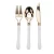 White and Gold Plastic Disposable Flatware Set, 36-Piece, Service for 12