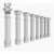 Import White Marble Western Style Sculptured Stone Column Building Pillars from China