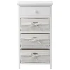 White Storage Shelf with Basket Multi-layer Drawer Storage Cabinet Household Toys Sundries   Cabinet Box