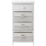 White Storage Shelf with Basket Multi-layer Drawer Storage Cabinet Household Toys Sundries   Cabinet Box