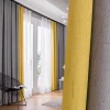 Wholesale Cheap Nordic Style Plain Meteor Hemp Linen Fabric Curtain Blackout