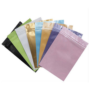 wholesale colorful Small Aluminum Foil food packing bags with zip lock