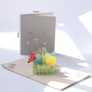 wholesale Creative customized 3D popup card gift handmade easter greeting card
