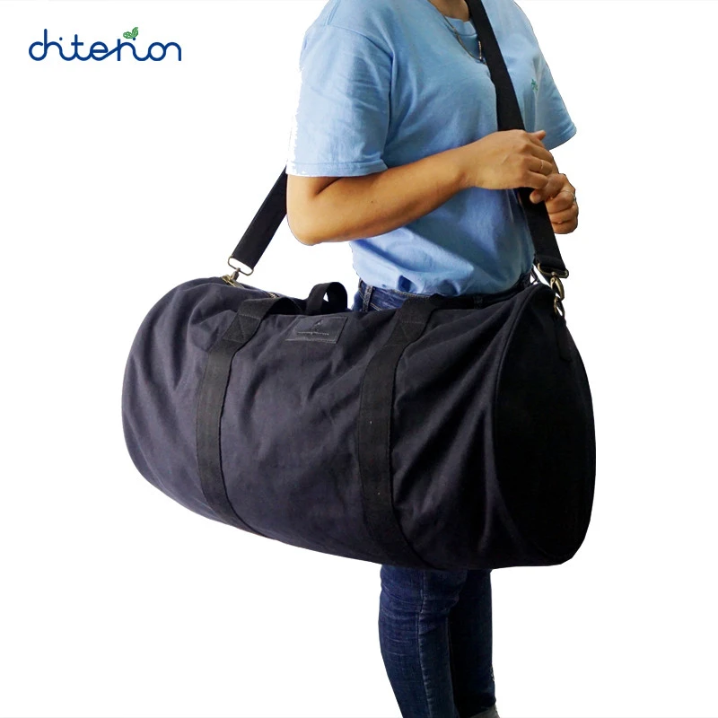 Wholesale custom canvas men&#x27;s gym sports travel duffel bag