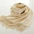 Import Wholesale Custom Embroidery Logo Women Scarf Keep Warm Elegant Ladies Tassel Scarves Shawls from China