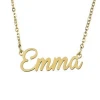 Wholesale Custom Gold Plated Name Pendant Fashion Titanium Steel Letter Pendant Necklace